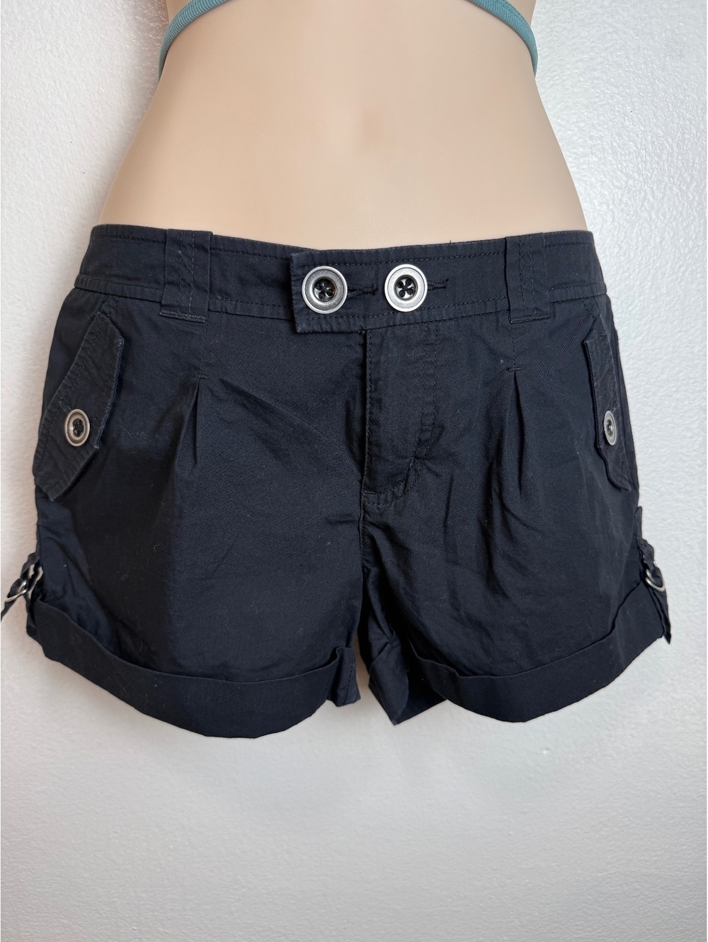 Calvin Klein Black Cotton Shorts Size 4